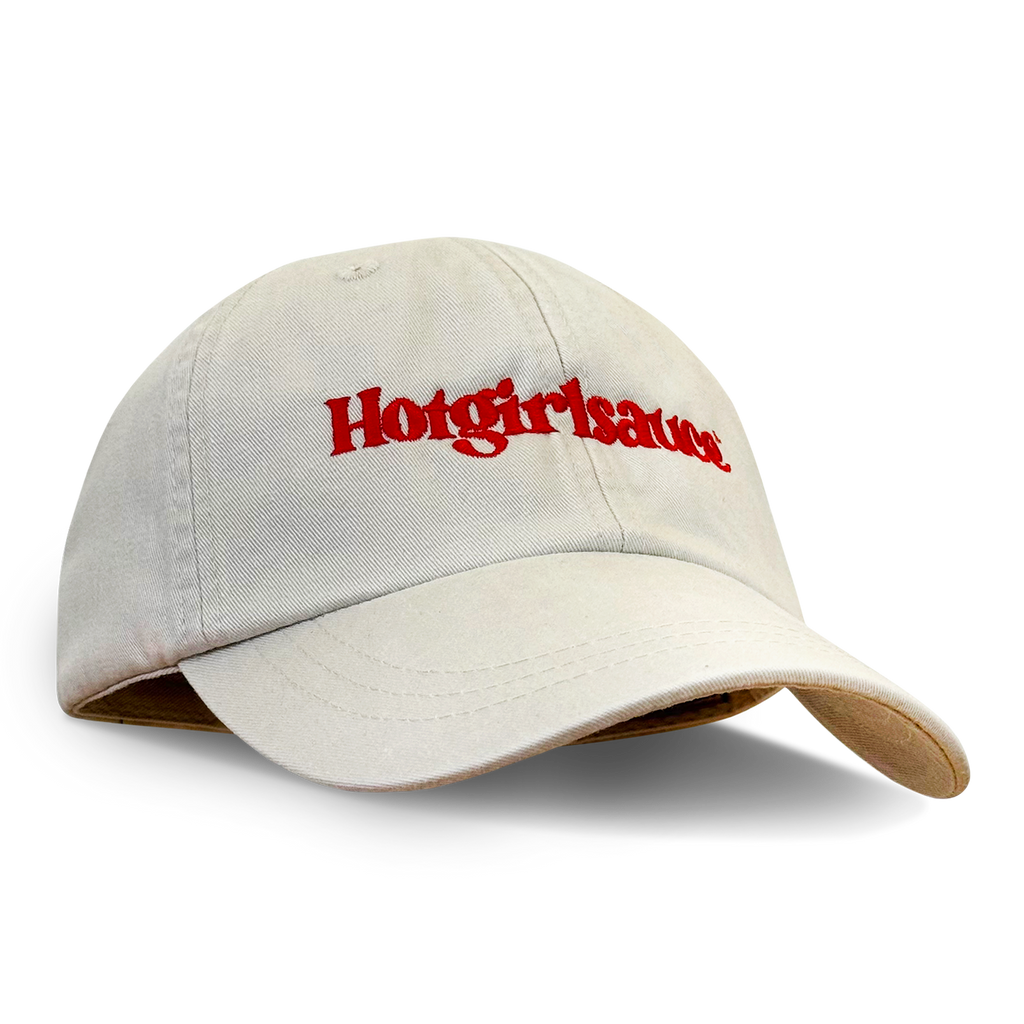 Cream Hotgirlsauce Dad Hat